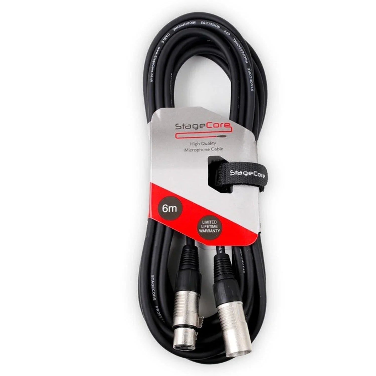 Stagecore 6m XLR Microphone Cable Black - DY Pro Audio