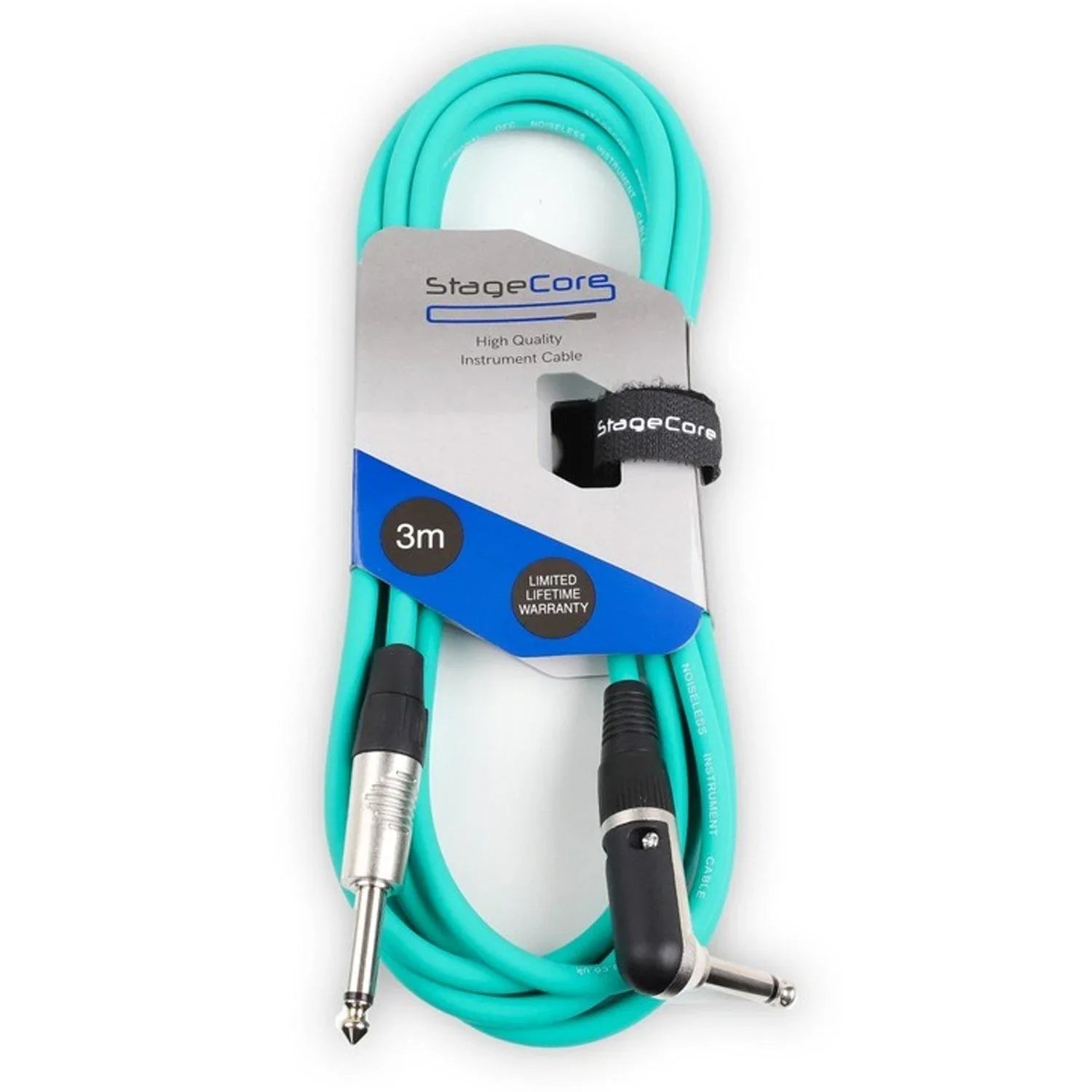 StageCore Core140 3M Green Straight to Right Jack Lead - DY Pro Audio