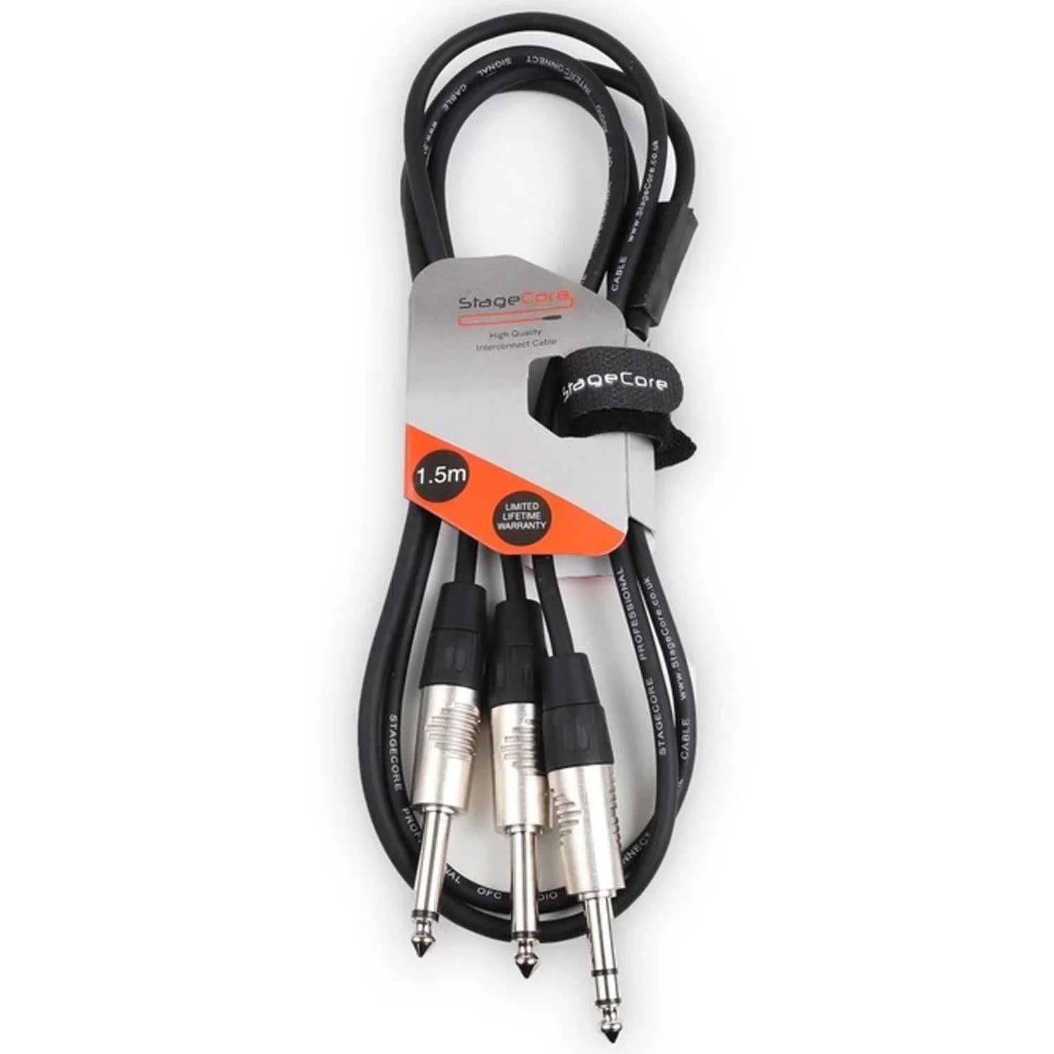 Stagecore iCore 210 1.5m 2x Twin Mono Jack to Stereo Jack Plug - DY Pro Audio