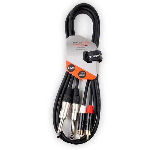 Stagecore iCORE 310 Twin Jack to RCA 1.5m - DY Pro Audio