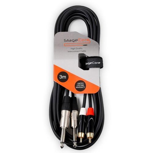 Stagecore iCORE 310 Twin Jack to RCA 3m - DY Pro Audio