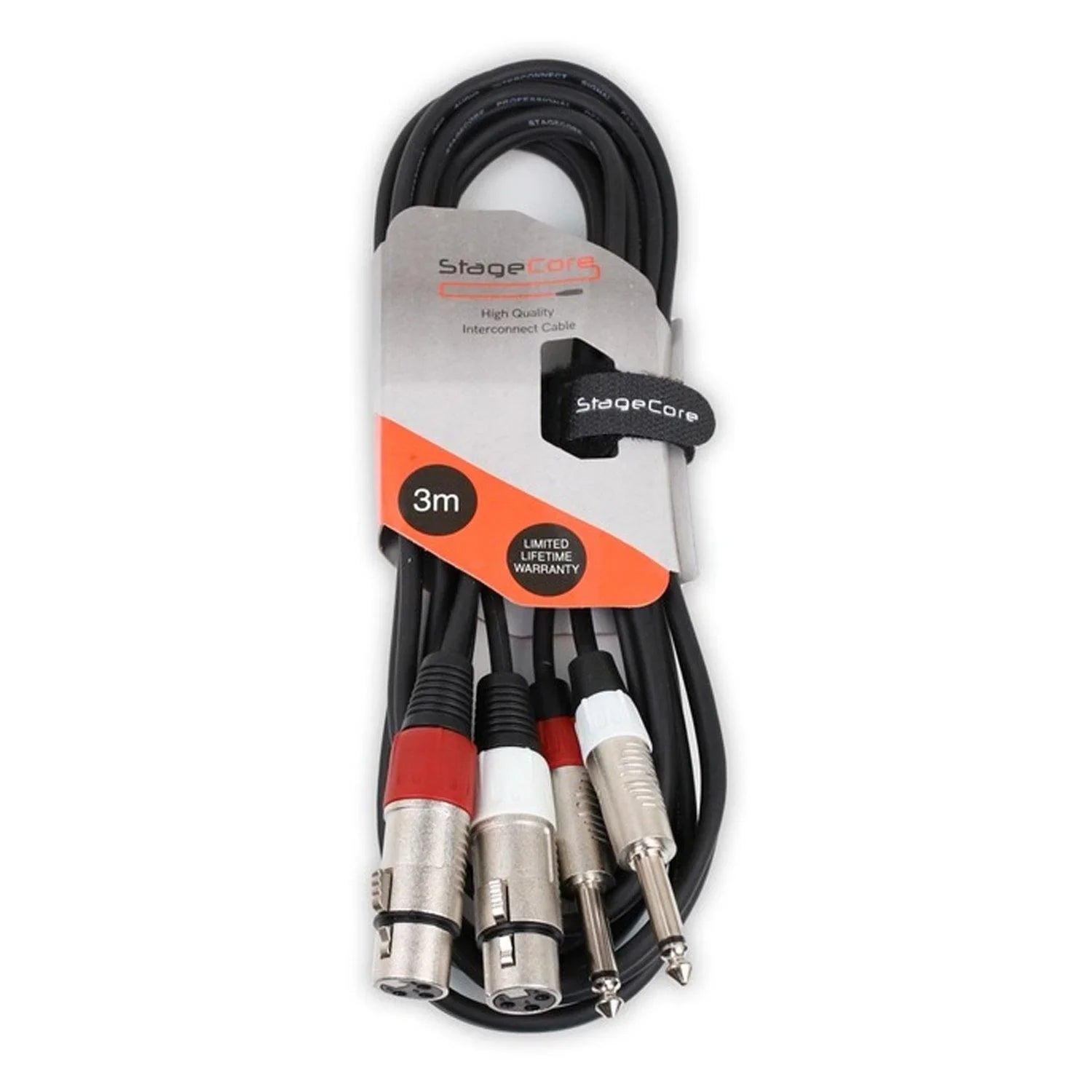 Stagecore iCore 400 3m Twin XLR Female to Twin 6.35mm Mono Jack Cable - DY Pro Audio