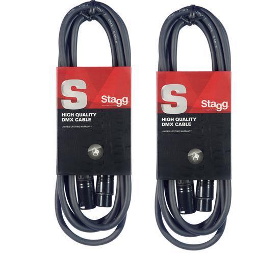Stagg 0.5M Black DMX Lighting Cable (3 Pin) - DY Pro Audio