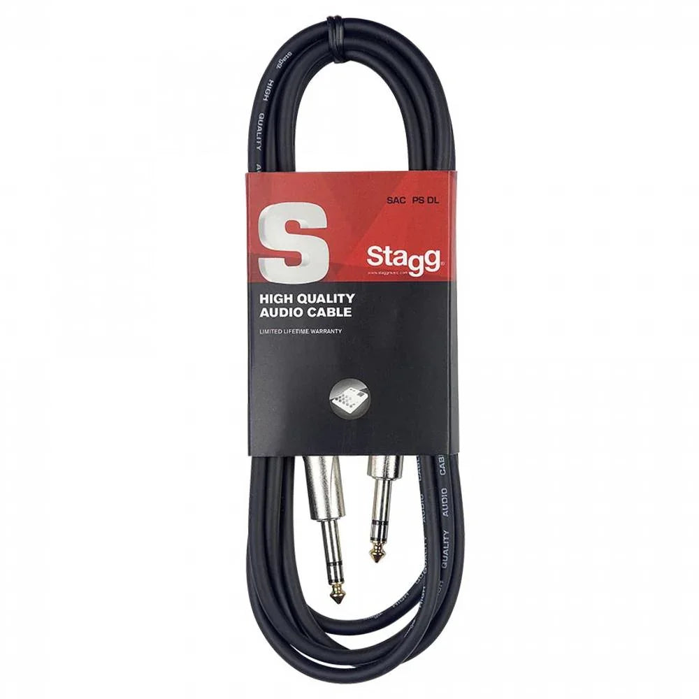 Stagg 1m Stereo Jack Cable | SAC1PS DL - DY Pro Audio