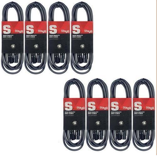 Stagg 5M Black DMX Lighting Cable (3 Pin) - DY Pro Audio