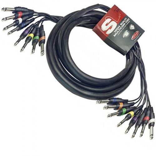 Stagg 8-Way 3m 6.35mm 1/4" Mono Jack to Jack Loom - DY Pro Audio