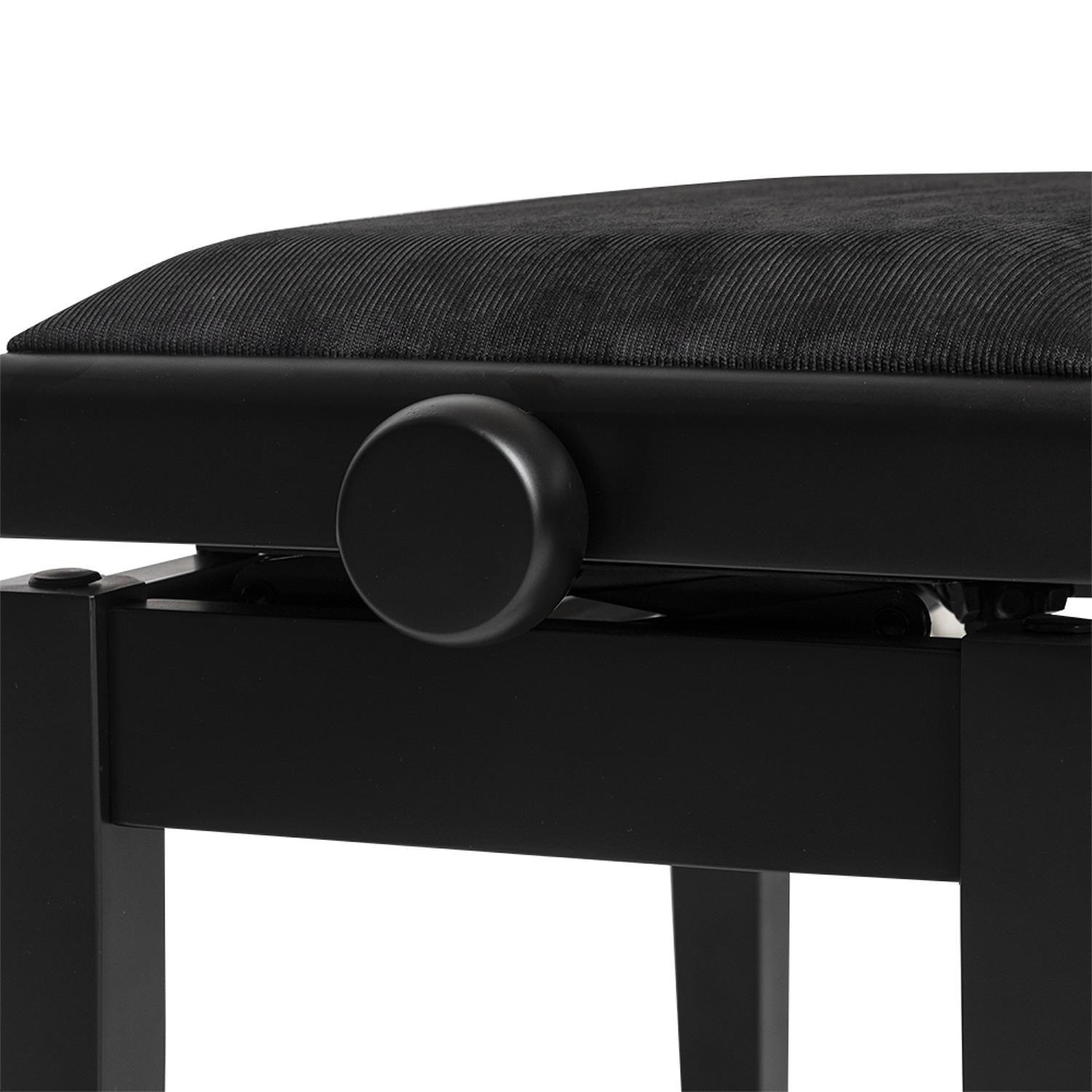 Stagg PBH 390 BKM VBK Matt Black Hydraulic Piano Bench with Velvet Top - DY Pro Audio