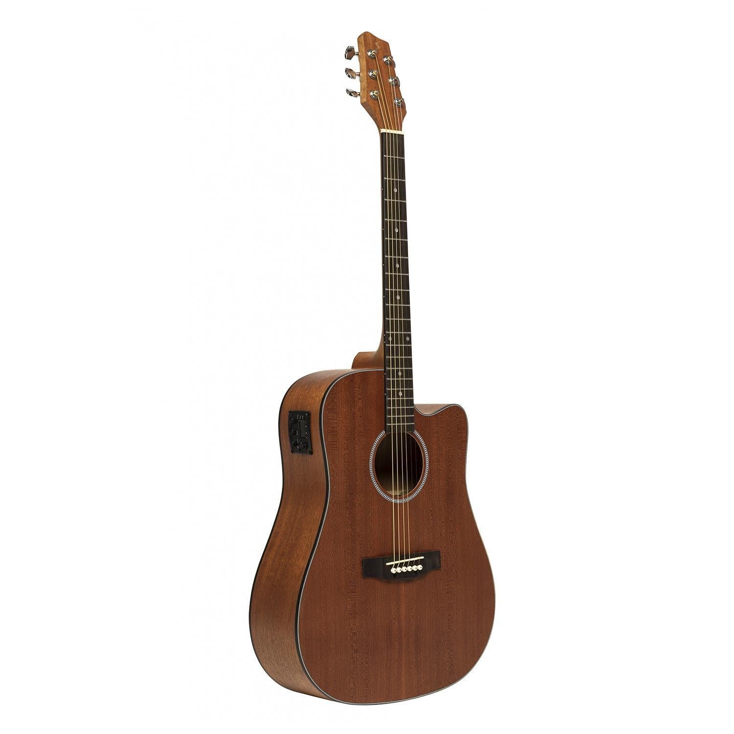 Stagg SA25 DCE MAHO Electro-Acoustic Dreadnought Guitar with Cutaway - DY Pro Audio