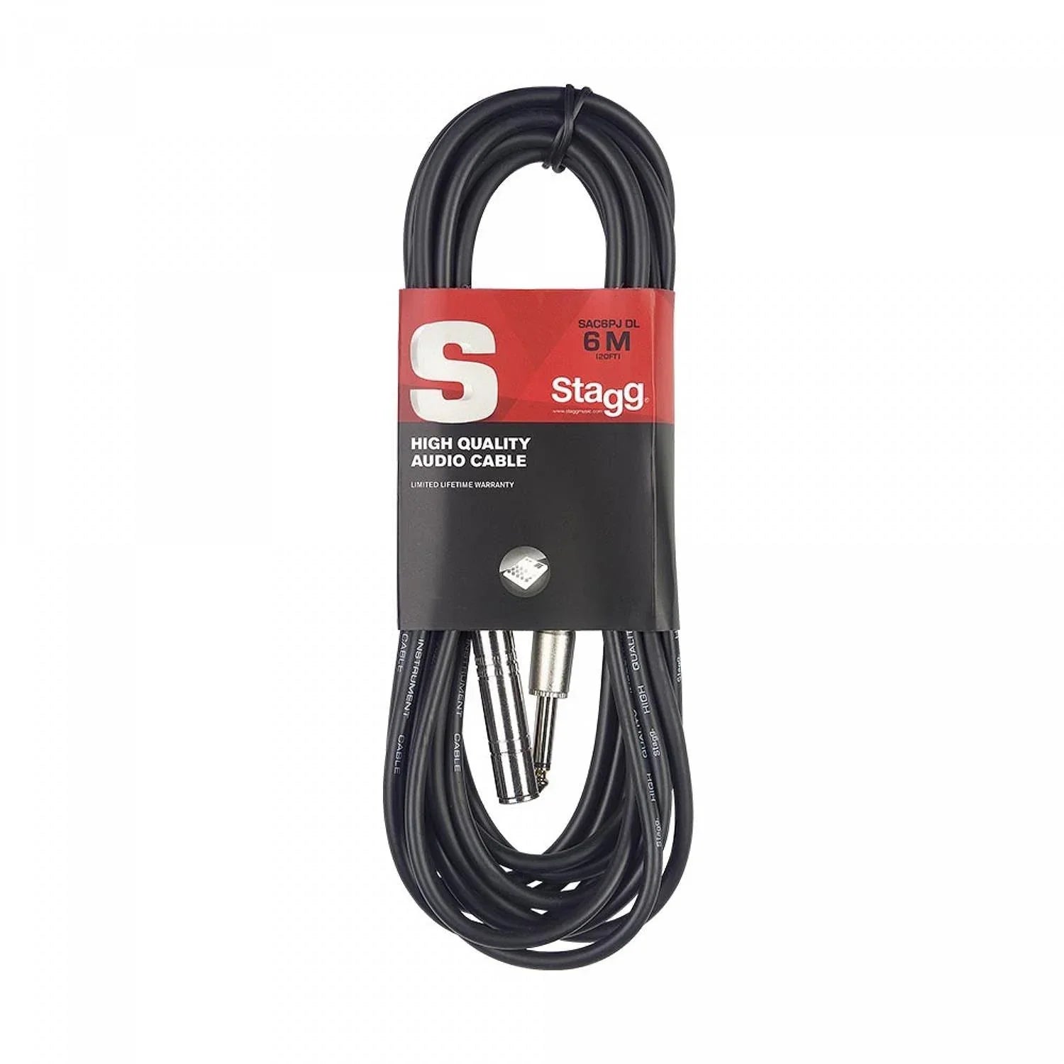 Stagg SAC6PJ DL 6m Mono Jack to Female Jack Extension Cable - DY Pro Audio