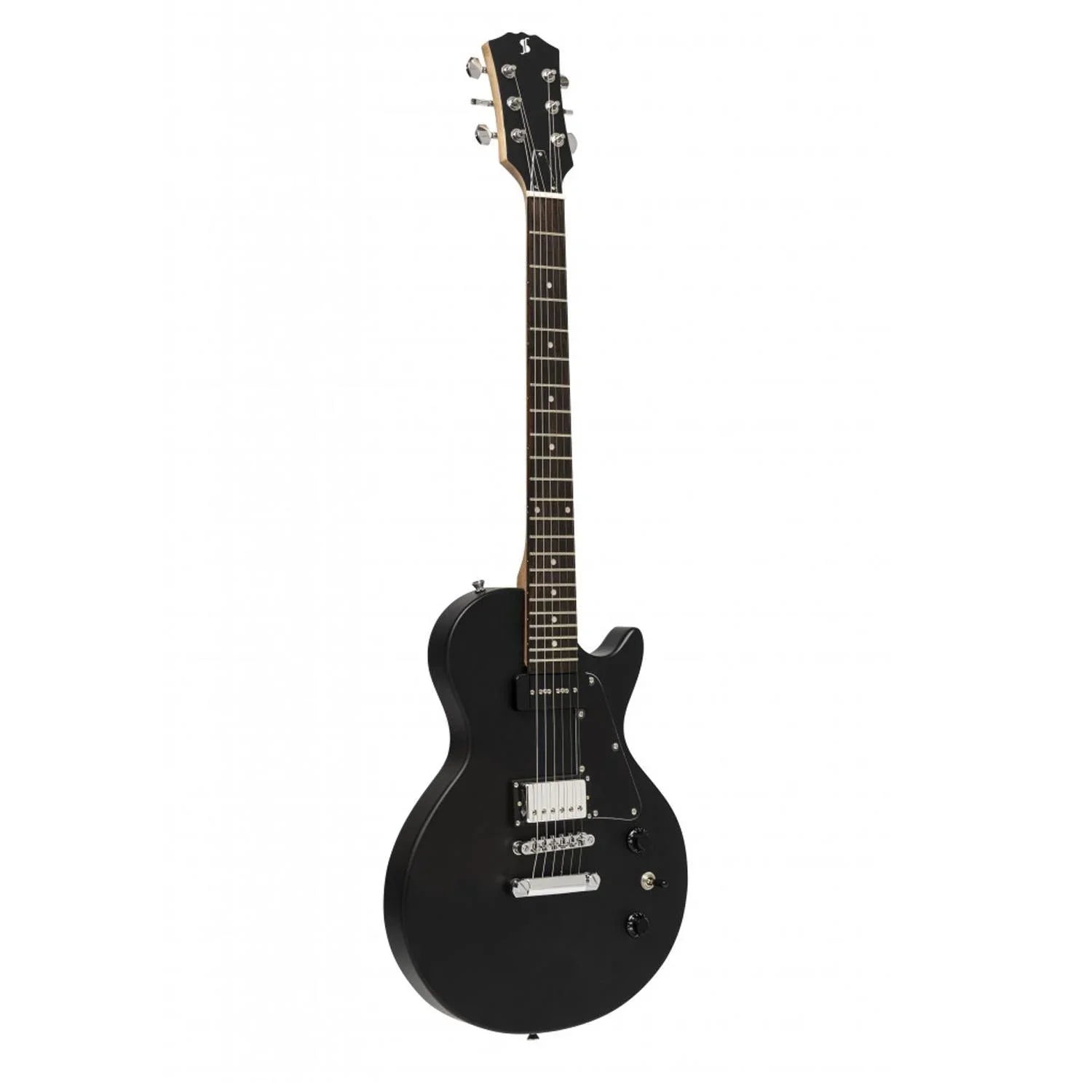 Stagg SEL-HB90 BLK Black Standard Mahogany Electric Guitar - DY Pro Audio