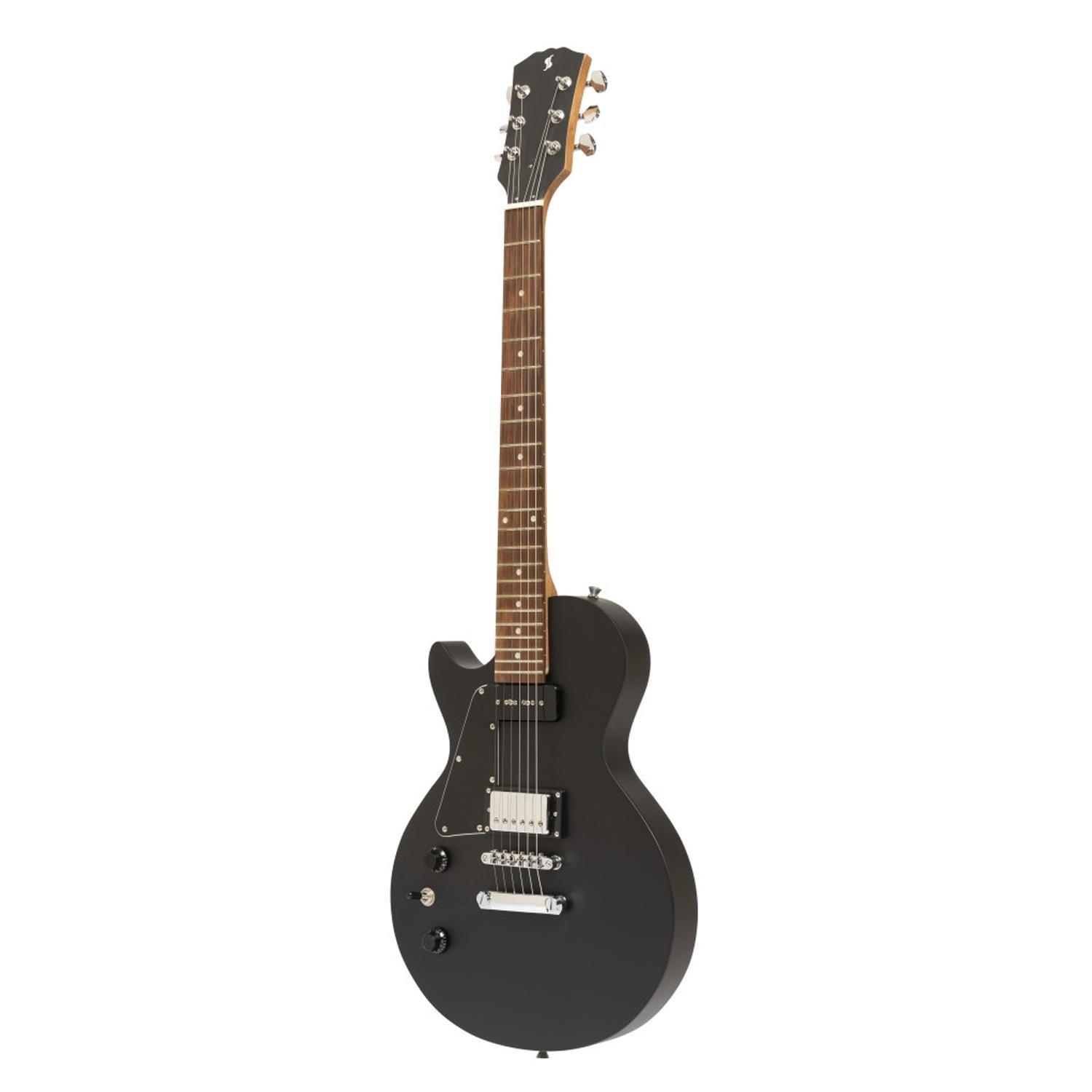 Stagg SEL-HB90 BLK LH Black Standard Mahogany Electric Guitar - DY Pro Audio