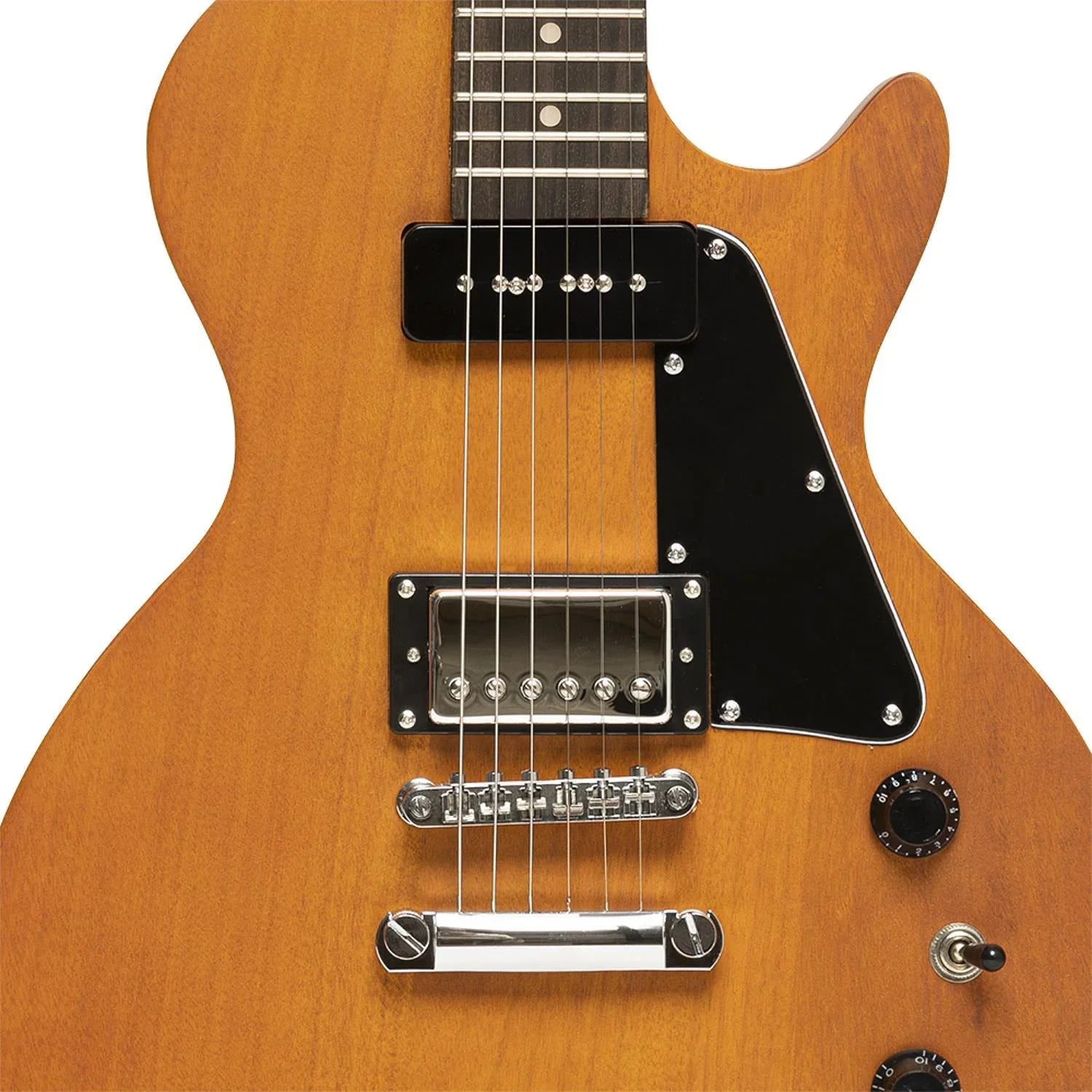 Stagg SEL-HB90 VYL Vintage Yellow Standard Mahogany Electric Guitar - DY Pro Audio