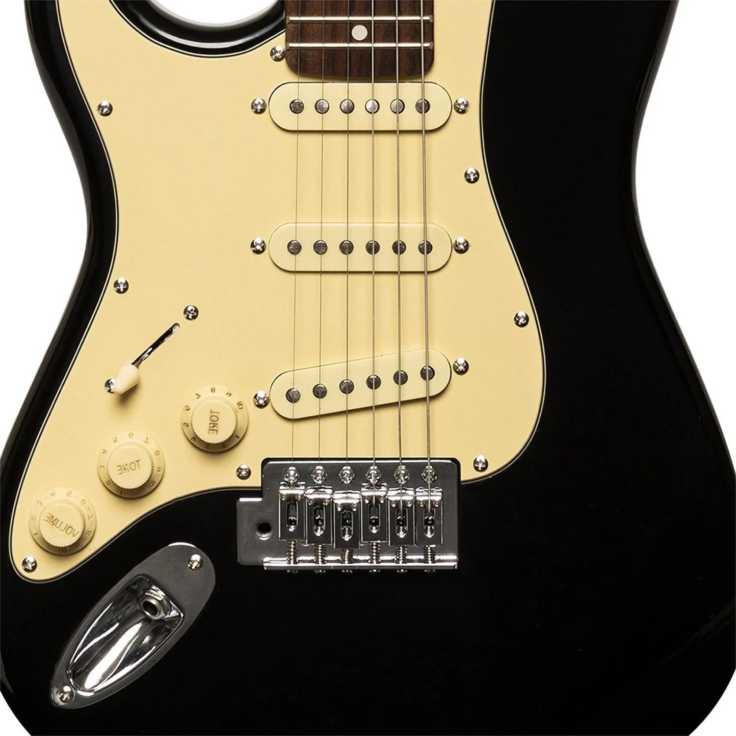 Stagg SES-30 BK 3/4 Left Hand Standard Electric Guitar - DY Pro Audio