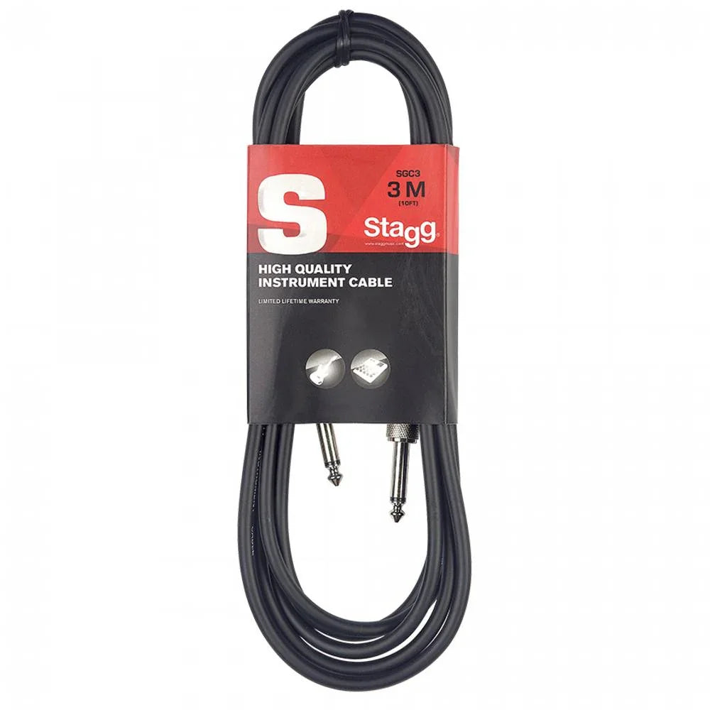 Stagg SGC3 Straight to Straight Jack Lead 3m - DY Pro Audio