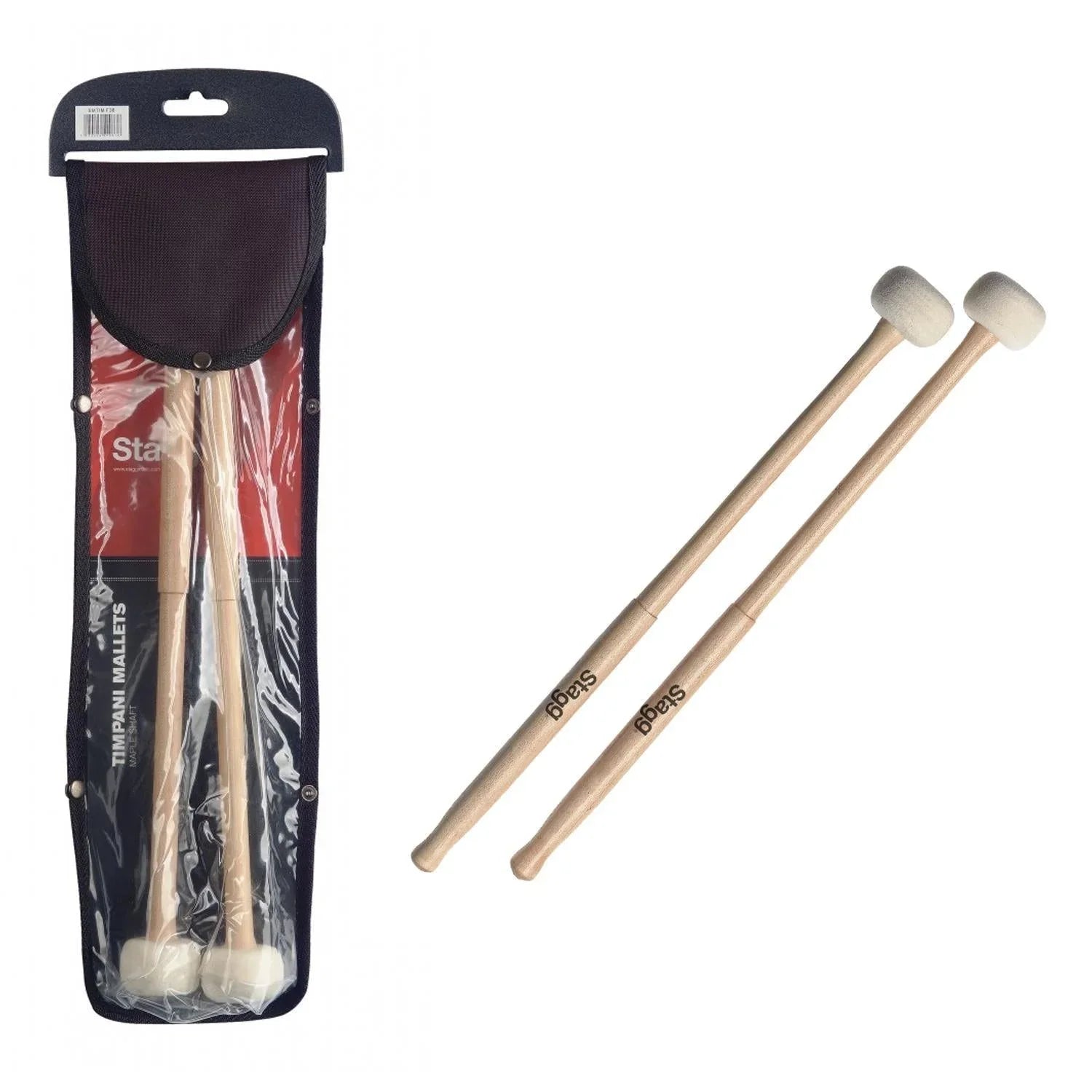Stagg SMTIM F38 Timpani Round Felt Drum Stick Mallets - DY Pro Audio