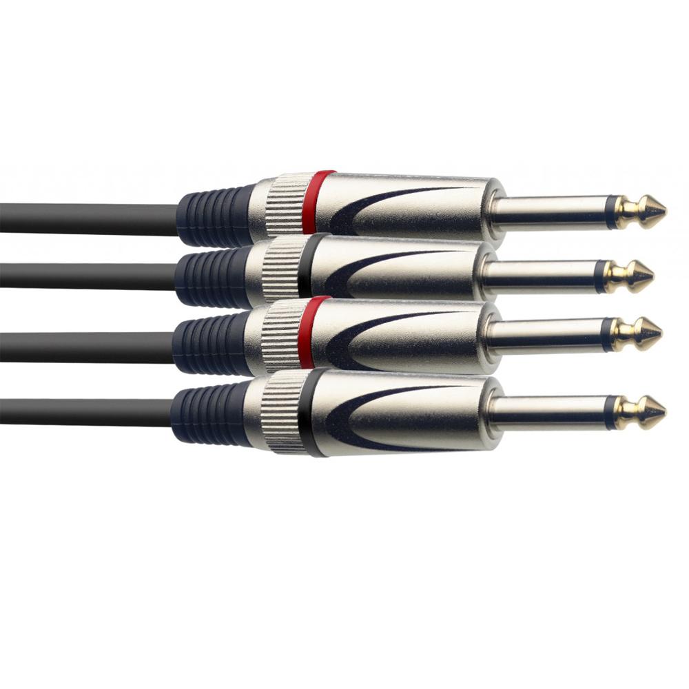 Stagg STC3P 3m Twin Mono Jack to Twin Mono Jack Cable - DY Pro Audio