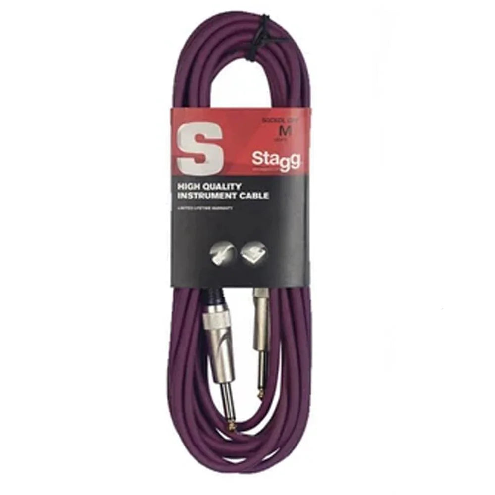 Stagg Straight Jack to Straight Jack Lead 3m Purple | SGC3DL CPP - DY Pro Audio