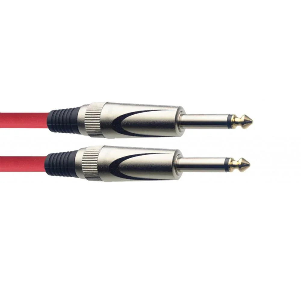 Stagg Straight Jack to Straight Jack Lead 3m Red | SGC3DL CRD - DY Pro Audio