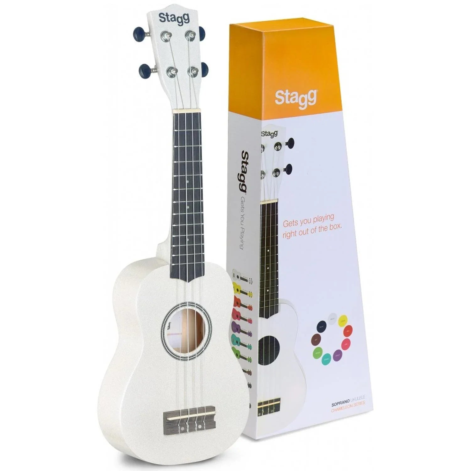 Stagg US-White White Soprano Ukulele With Bag - DY Pro Audio