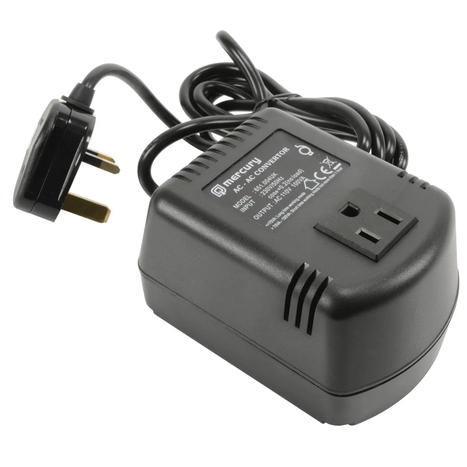 Step-Down Voltage Converter Transformer 230V - 110V (100W) USA TO UK - DY Pro Audio