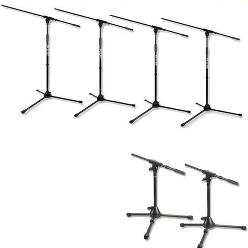 Studio Microphone Boom Stand Bundle | 6 Boom Stands | 2 Short Boom Mic Stands - DY Pro Audio