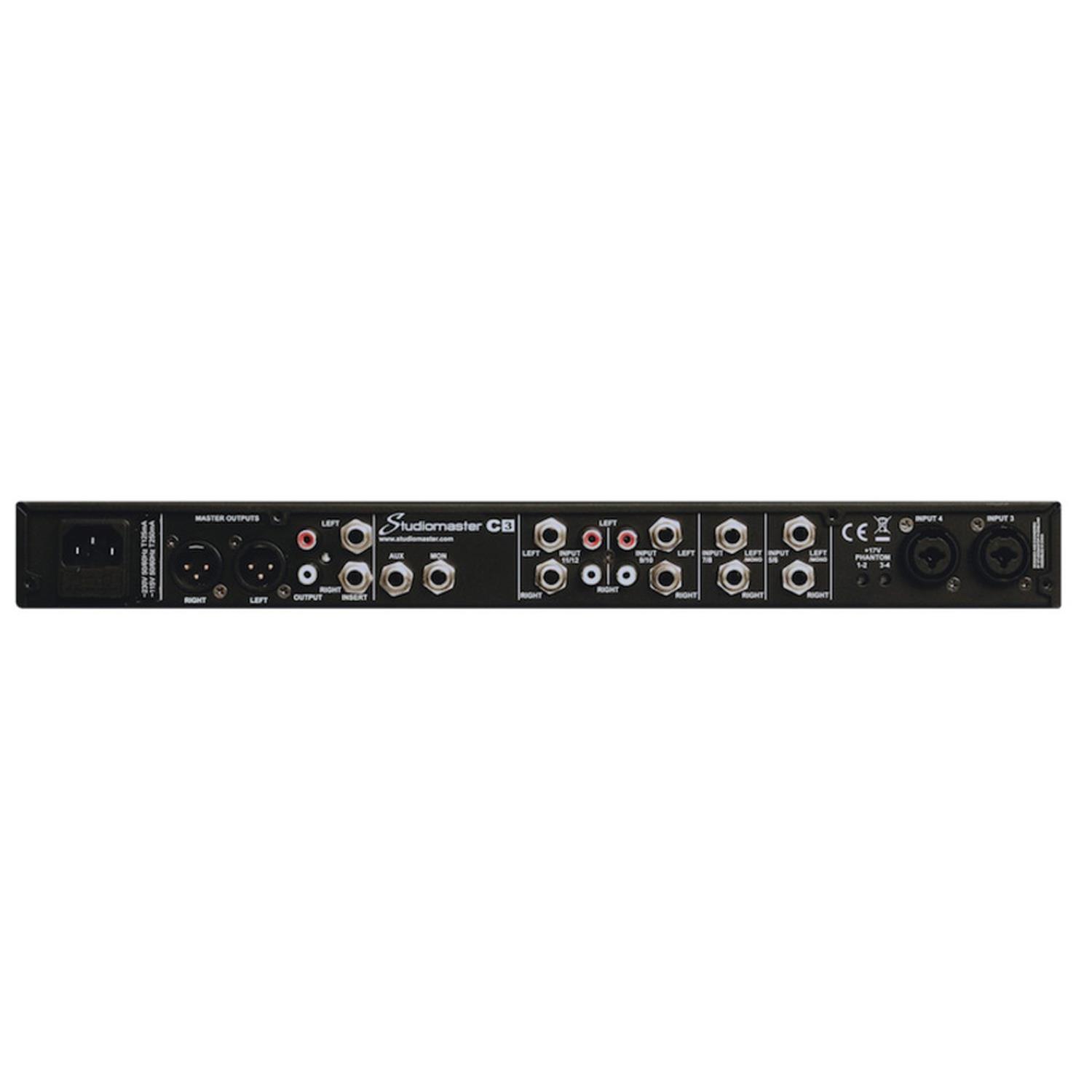 Studiomaster C3 12 Channel 1U Rack Mixer - DY Pro Audio