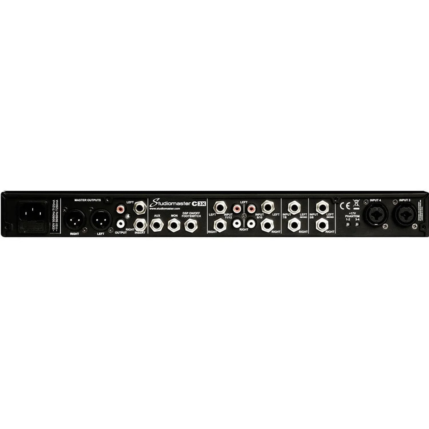 Studiomaster C3X 1U Rack Mixer with DSP - DY Pro Audio