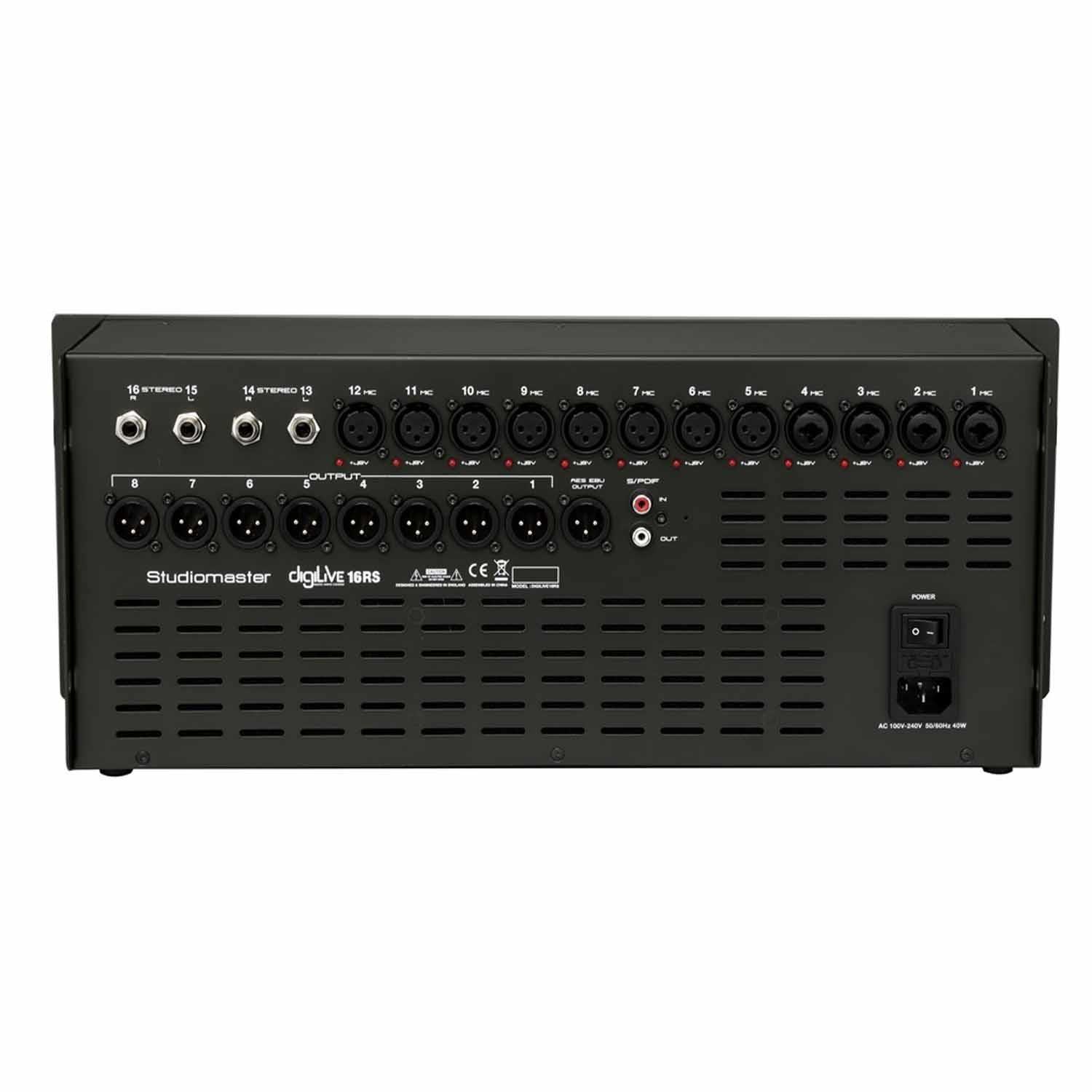 Studiomaster DIGILIVE 16RS 16 input Digital Rack Mixer - DY Pro Audio