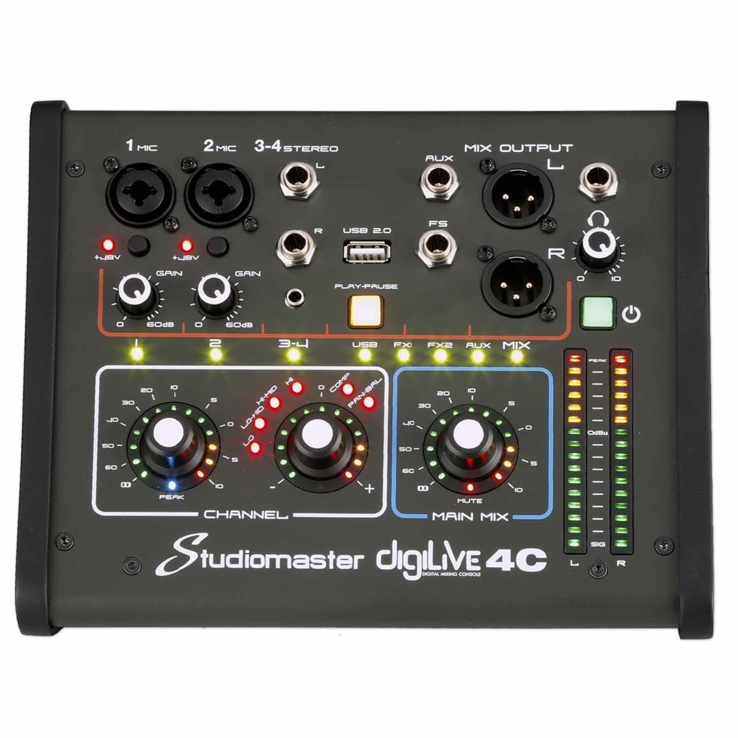 Studiomaster DIGILIVE4C 4 input Compact Digital Mixer - DY Pro Audio