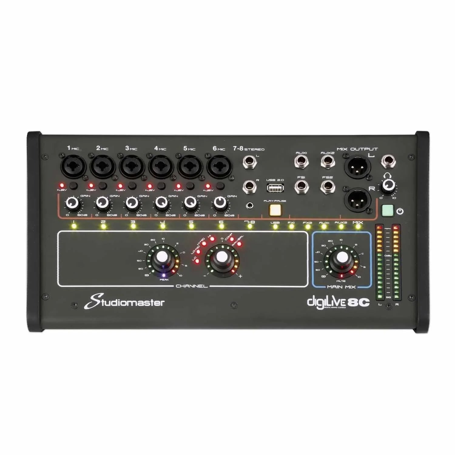 Studiomaster DIGILIVE8C 8 input Compact Digital Mixer - DY Pro Audio