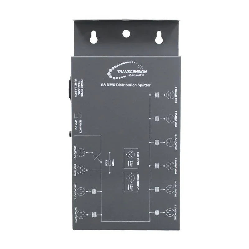 Transcension S8 DMX Distribution Splitter - DY Pro Audio