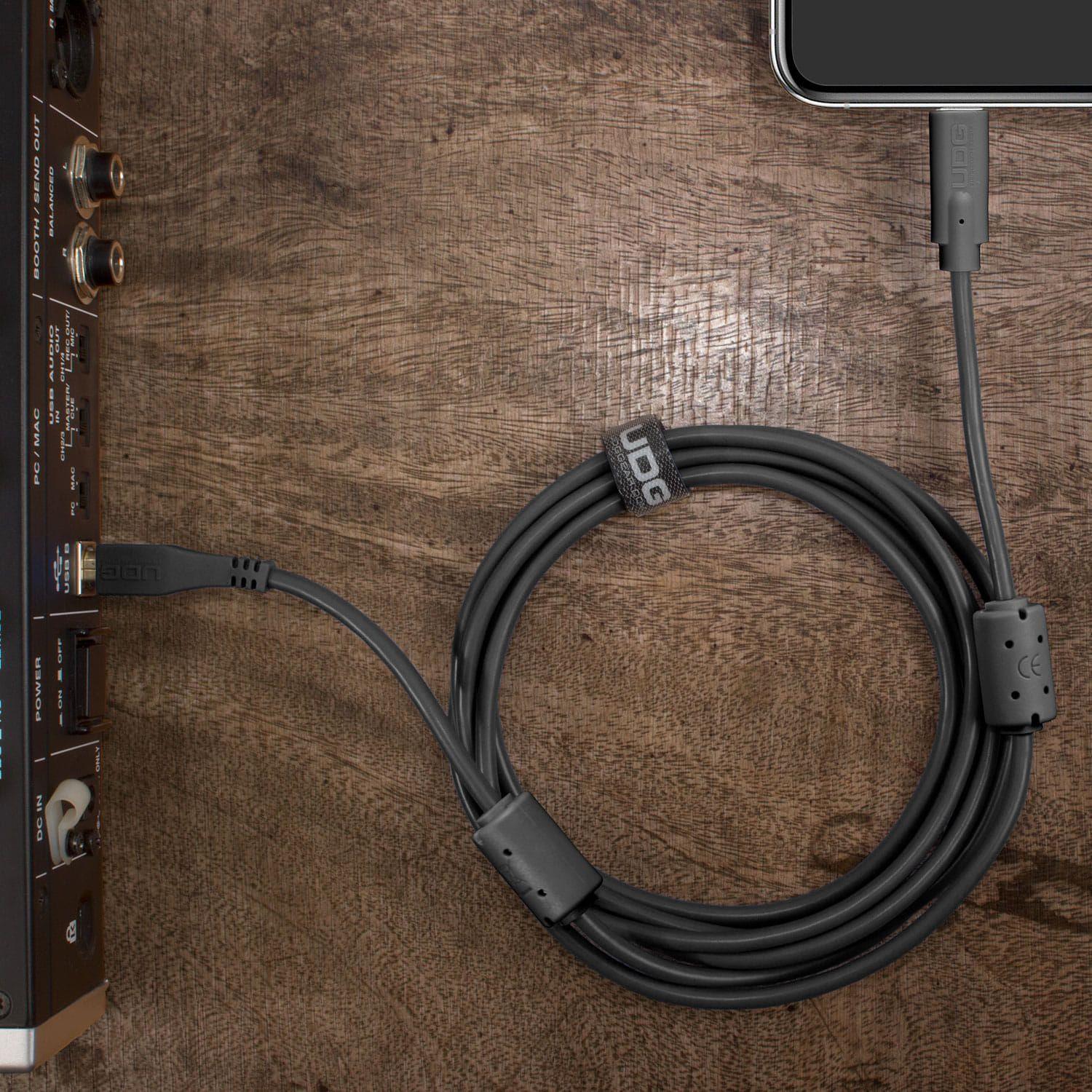 UDG Cable USB 2.0 (Type C-B) Straight 1.5M Black - DY Pro Audio