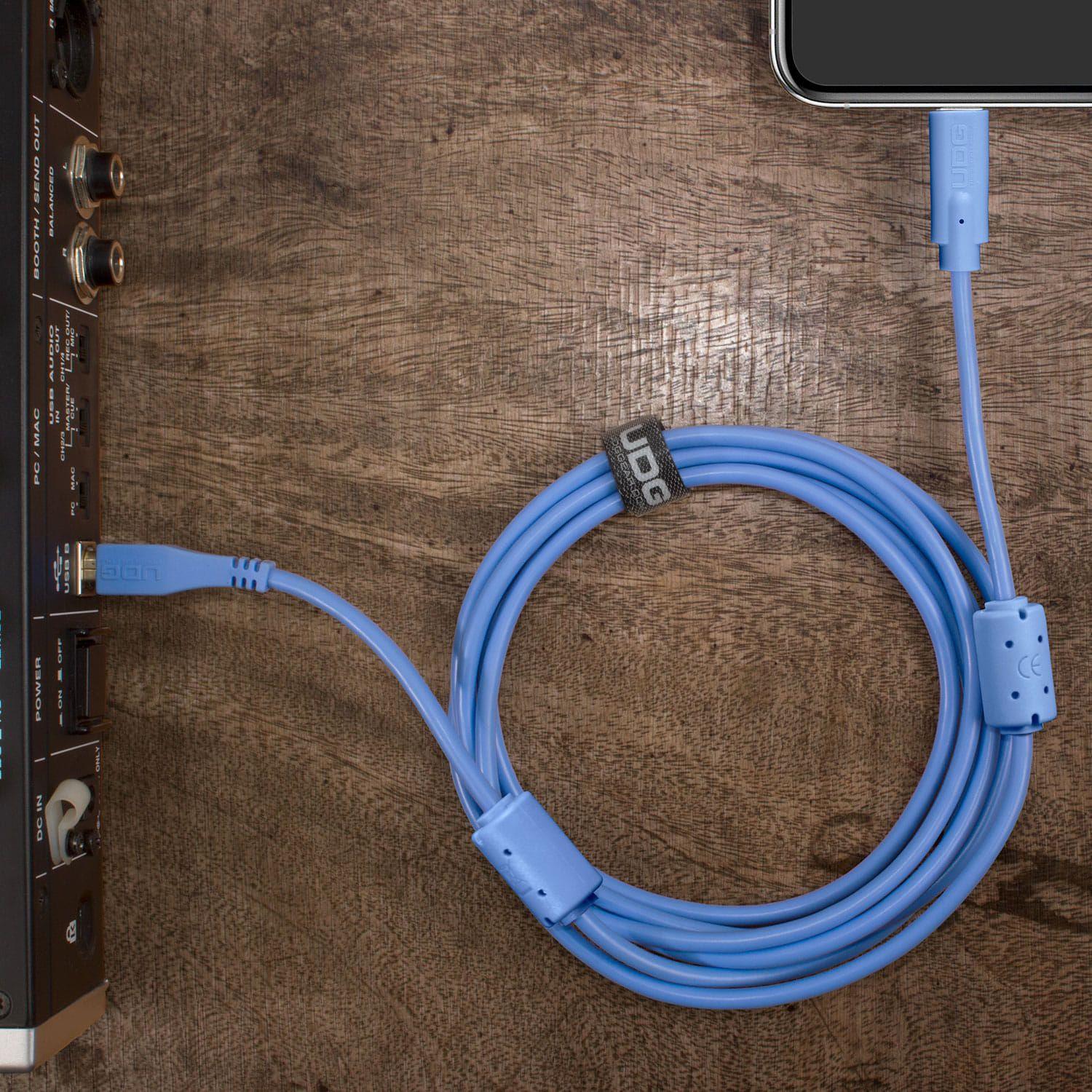 UDG Cable USB 2.0 (Type C-B) Straight 1.5M Blue - DY Pro Audio