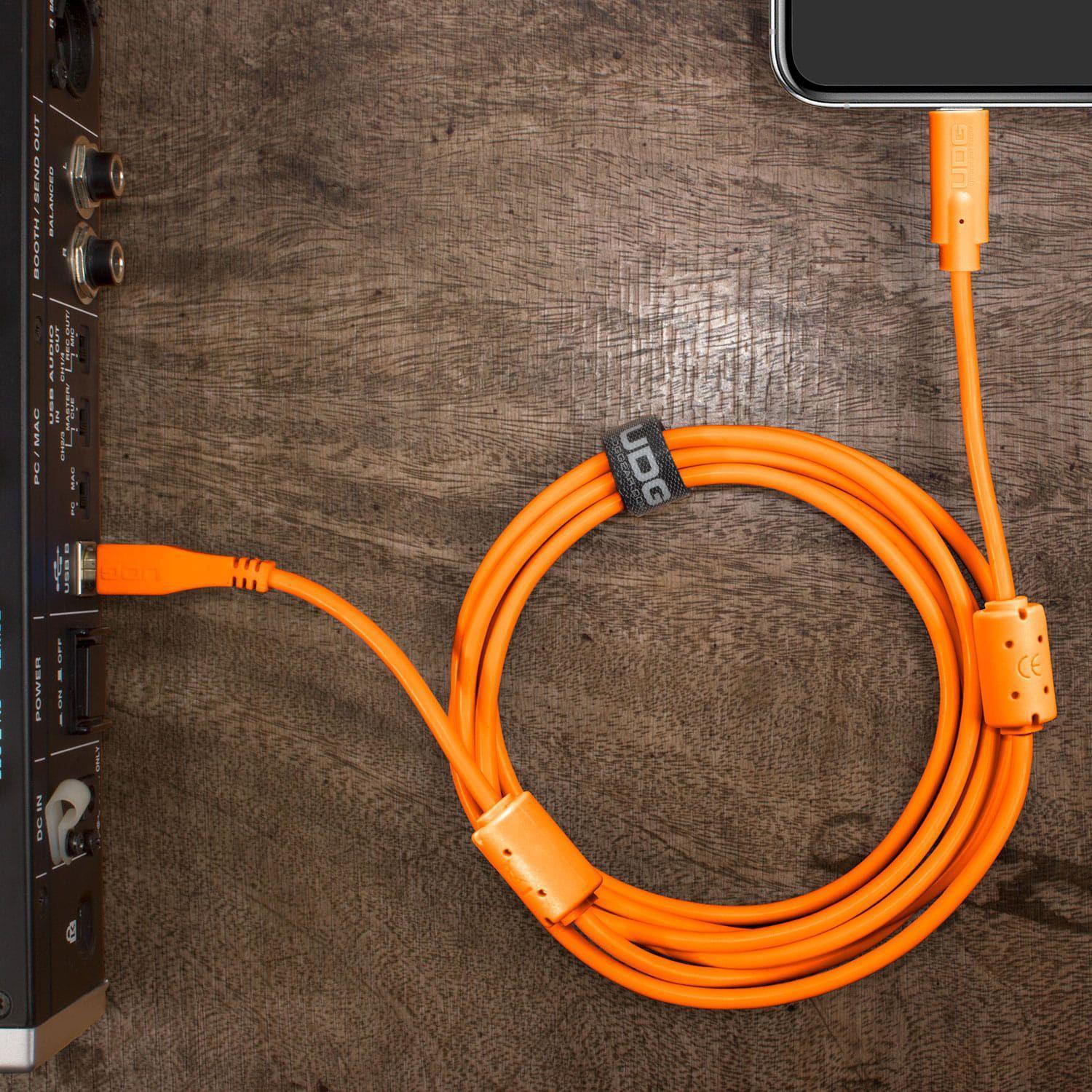 UDG Cable USB 2.0 (Type C-B) Straight 1.5M Orange - DY Pro Audio