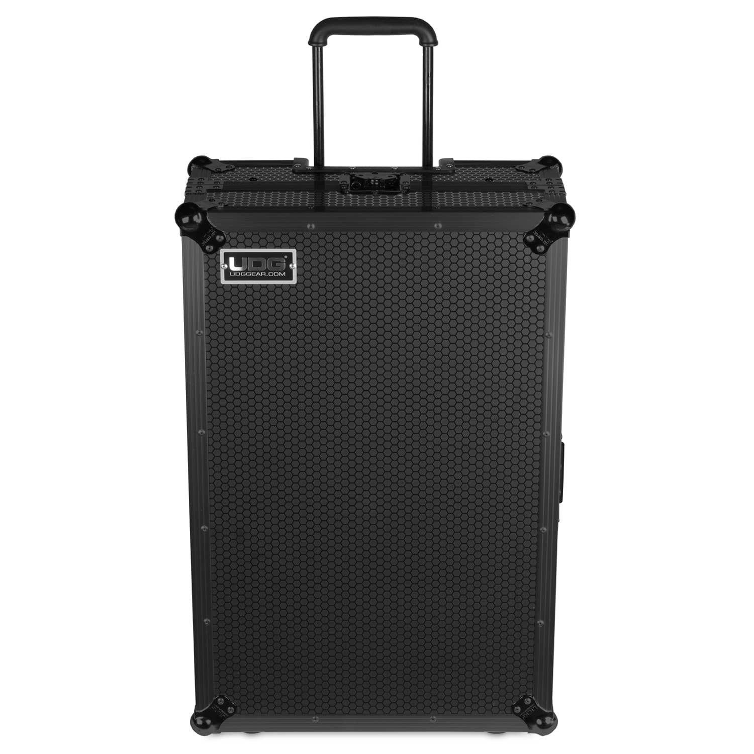 UDG Ultimate Flight Case Multi Format XXL Black Plus (Laptop Shelf, Trolley & Wheels) - DY Pro Audio