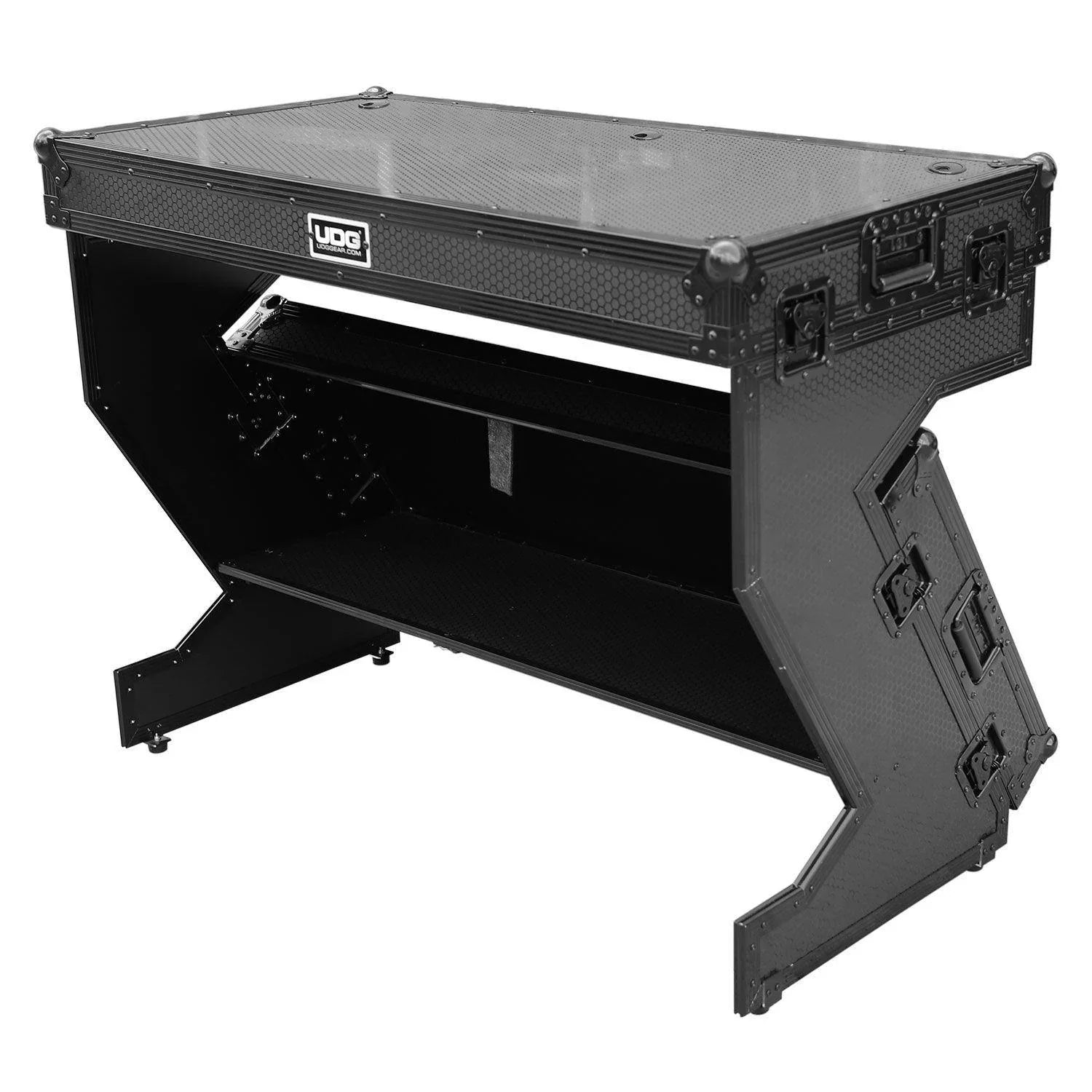 UDG Ultimate Flight Case Portable Z-Style DJ Table Black Plus (Wheels) - DY Pro Audio