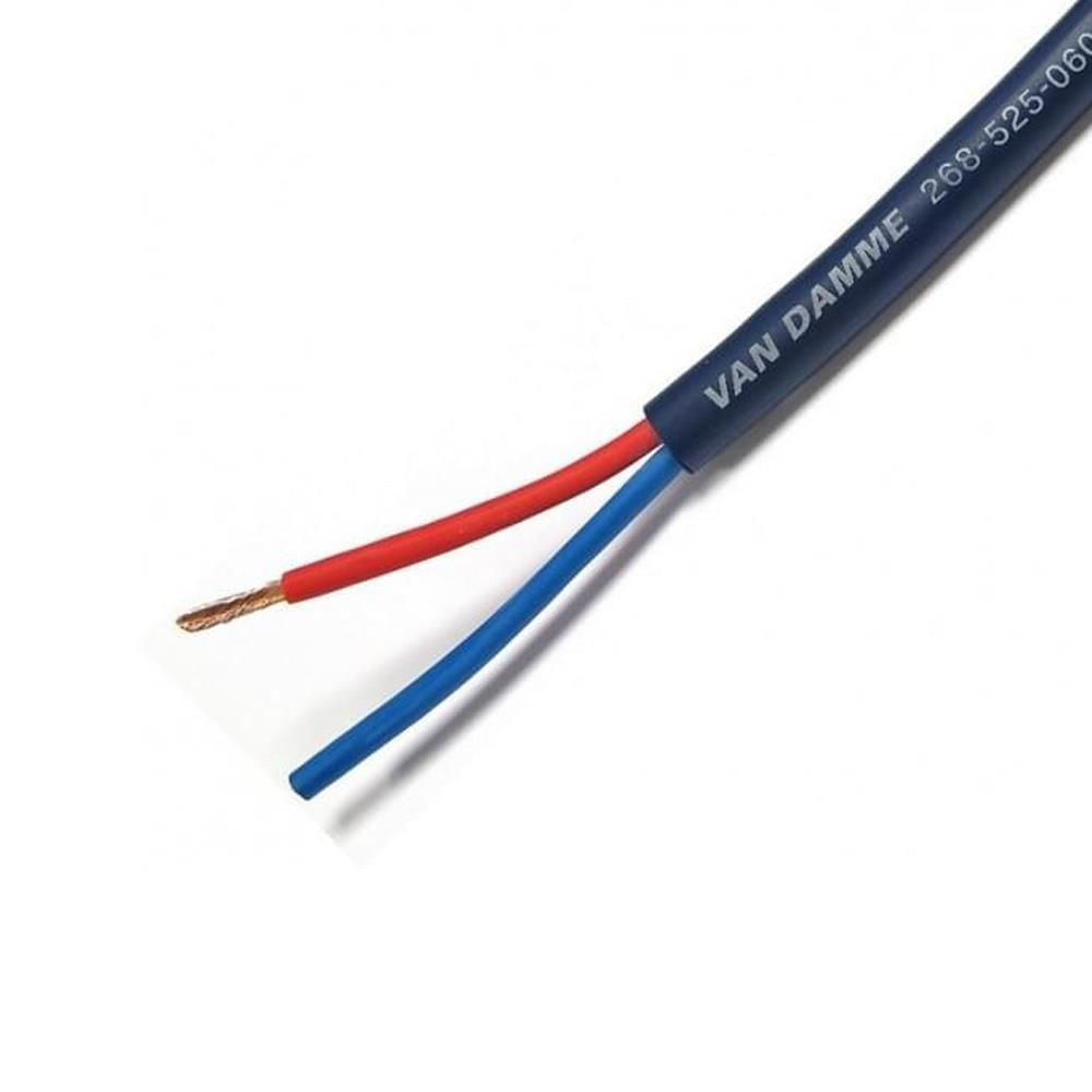 Van Damme Blue Studio Grade Speaker Cable 2 x 0.75mm 100m Reel - DY Pro Audio