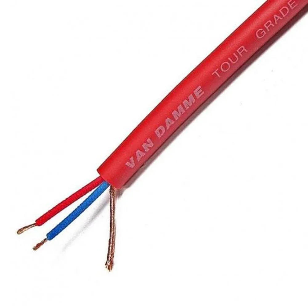 Van Damme Tour Grade Classic XKE Microphone Cable 100m - Red - DY Pro Audio