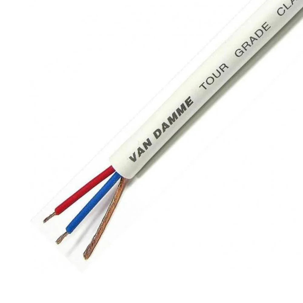 Van Damme Tour Grade Classic XKE Microphone Cable 100m - White - DY Pro Audio