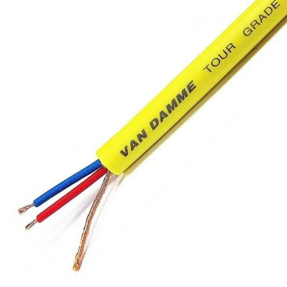Van Damme Tour Grade Classic XKE Microphone Cable 100m - Yellow - DY Pro Audio