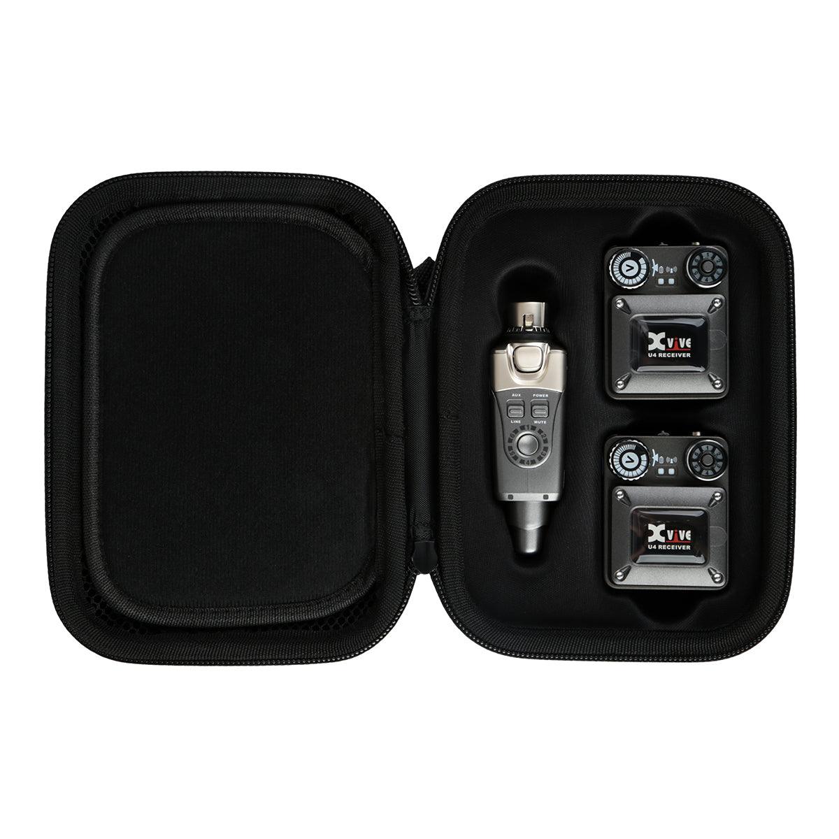 Xvive Travel Case for U4R2 In-Ear Monitor Wireless System (2 Receivers) - DY Pro Audio