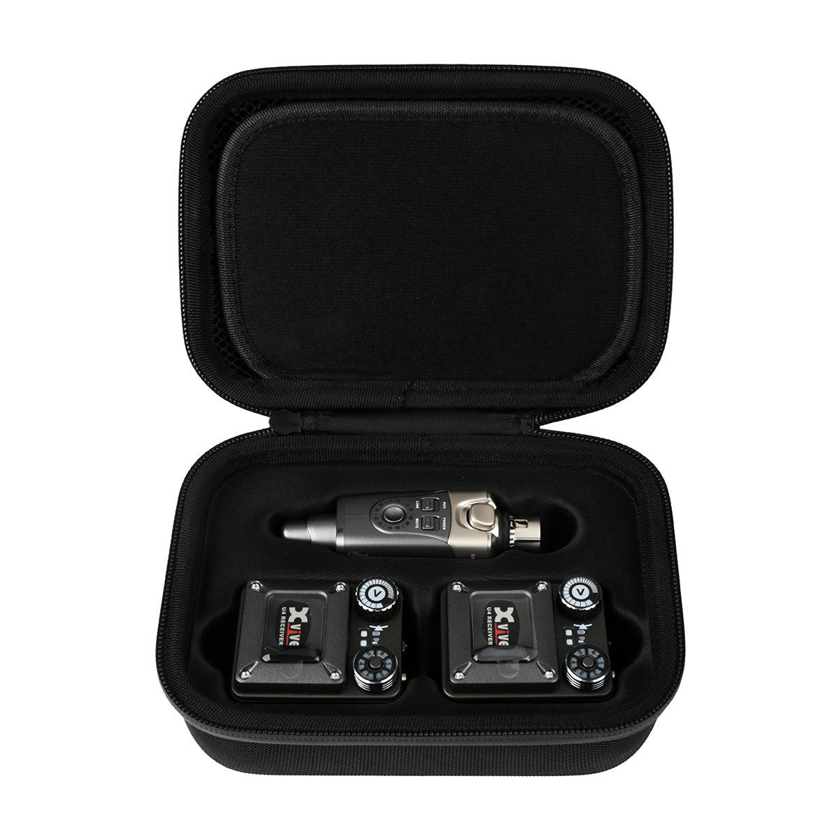 Xvive Travel Case for U4R2 In-Ear Monitor Wireless System (2 Receivers) - DY Pro Audio