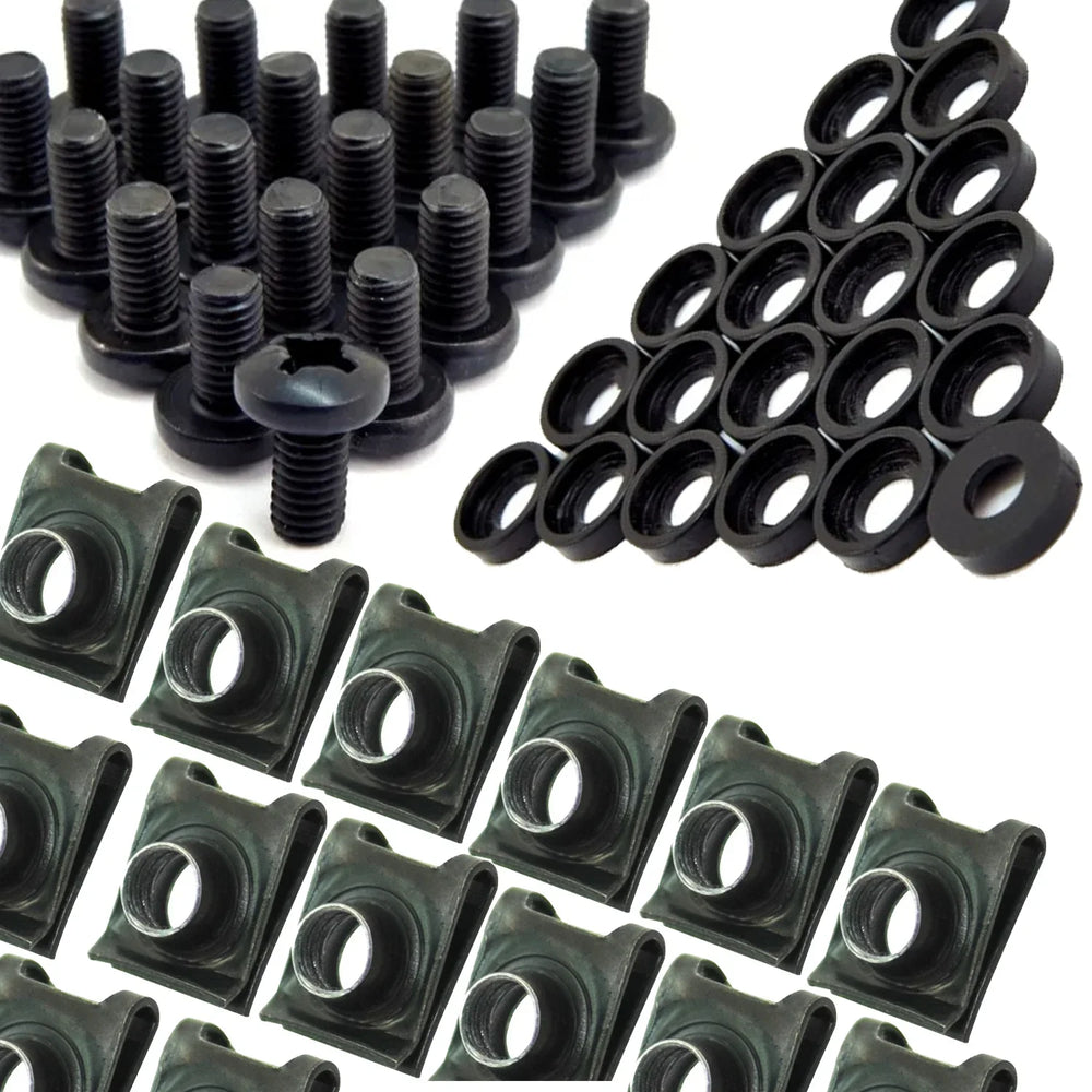 Penn Elcom 20 Pack M6 Rail EEZY Clips Cage Nuts with Screws and Washers