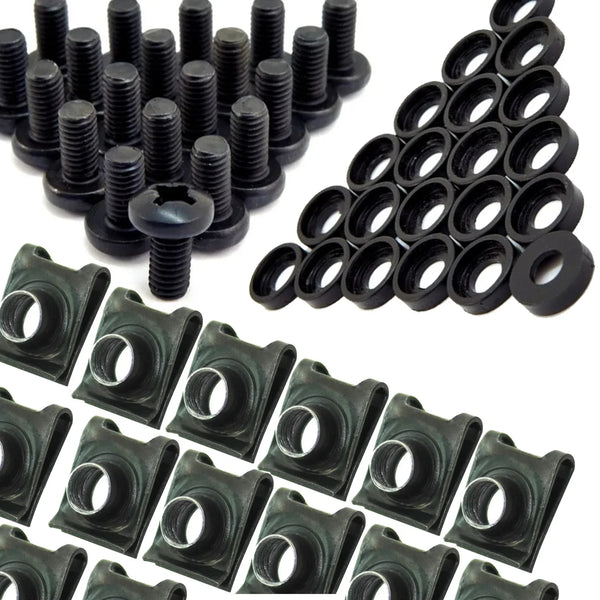 Penn Elcom 20 Pack M6 Rail EEZY Clips Cage Nuts with Screws and Washers