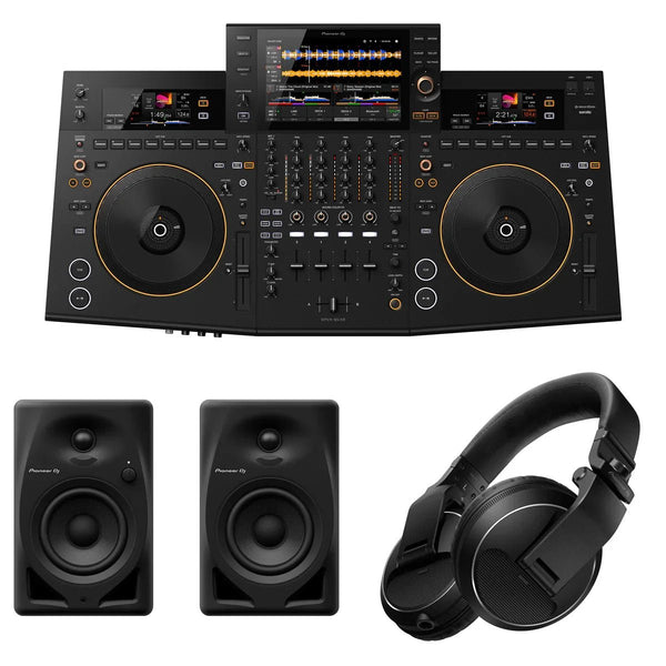 Pioneer DJ Opus - Quad 4 Channel All in One DJ Controller DM - 40D, HDJ - X5 Bundle