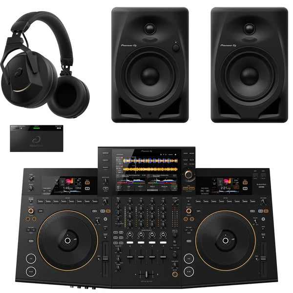 Pioneer DJ Opus - Quad DJ Controller DM - 50D, HDJ - F10 Wireless Headphones