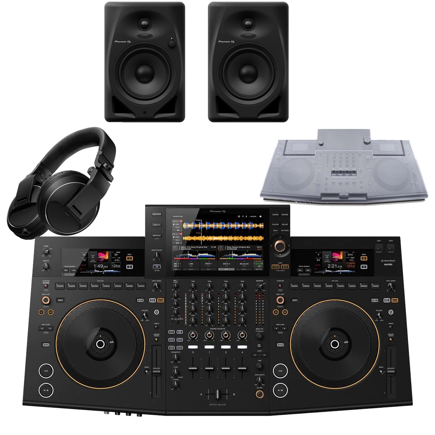 Pioneer DJ Opus-Quad DJ Controller DM-50D, HDJ-X5, Decksaver