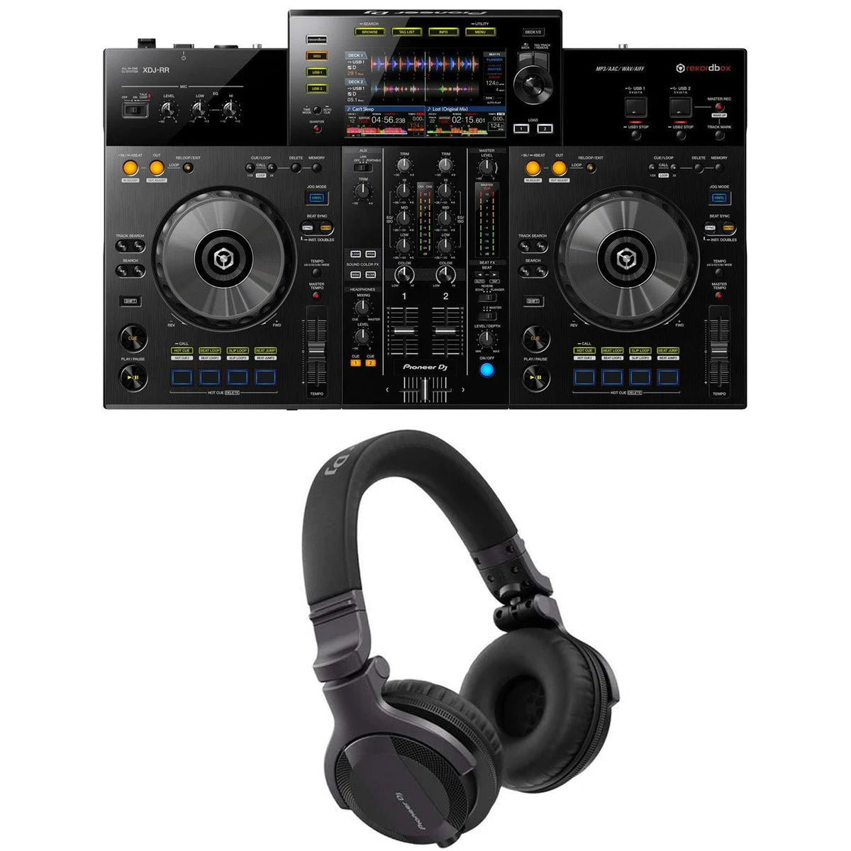 Pioneer XDJ-RR All-In-One DJ Controller with HDJ-CUE1 Headphones Bundle