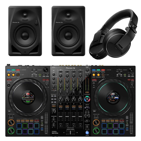 Pioneer DJ DDJ - FLX10 DJ Controller DM - 50D, HDJ - X5 Headphones