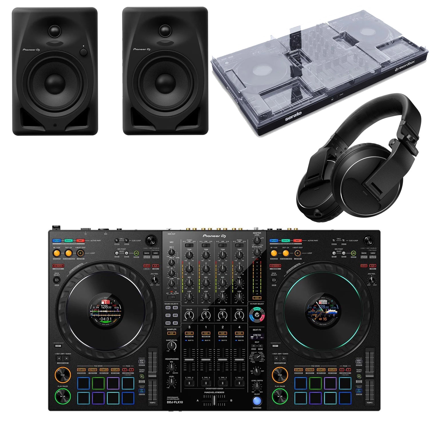 Pioneer DJ DDJ-FLX10 DJ Controller DM-40D, HDJ-X5, Decksaver